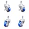 Service Caster 3 Inch SS Blue Polyurethane Swivel 12mm Threaded Stem Caster Brakes, 2PK SSTS20S314-PPUB-BLUE-TLB-M1215-2-S-2 - alternate 1